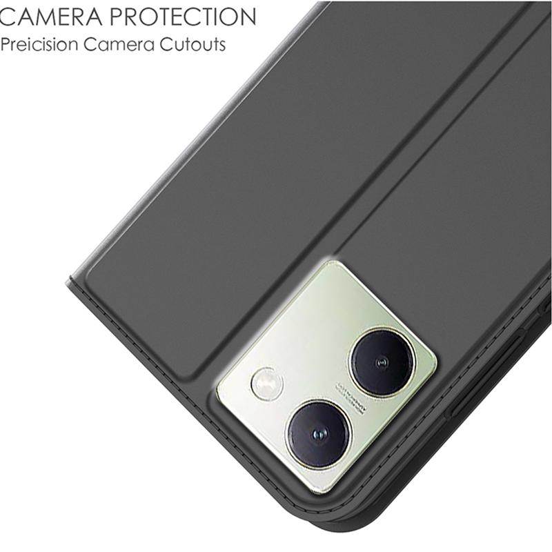 For Vivo Y200 Pro 5G Case Card Holder Leather Strong Magnetic Closure Phone Protective Cover