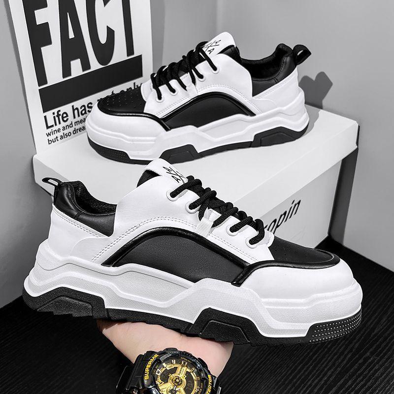 

HB16 весенняя мужская обувь новая дышащая маленькая белая обувь мужской тренд универсальная платформа спортивная повседневная обувь для скейтборда обувь для папы 39