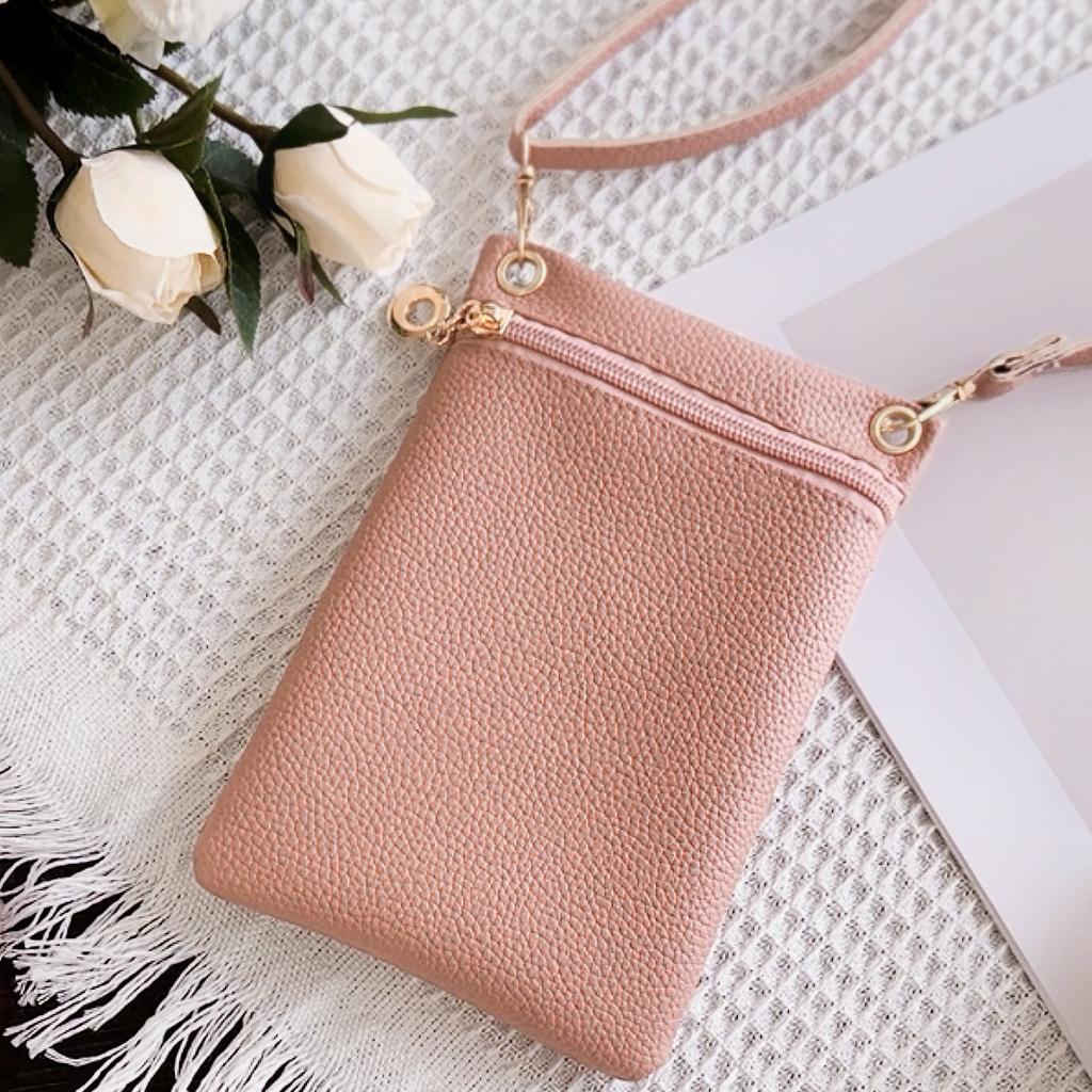 Mini Crossbody Bag PU Litchi Pattern Personalized Phone Bag Sweet Women's Convenient Shoulder Bag Purses and Handbags