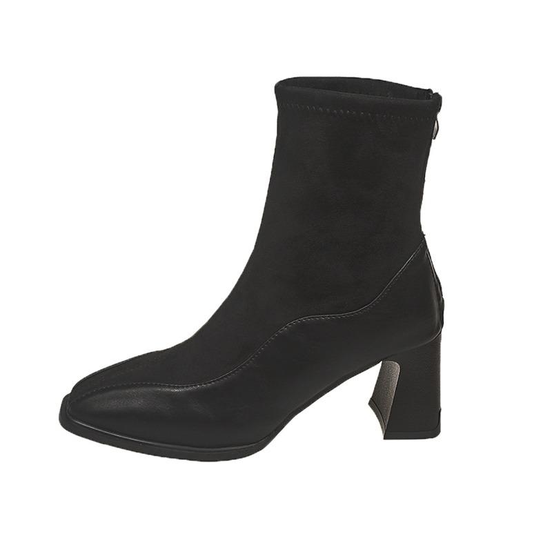 Fashion High Heels Women Fashion Suede Ankle Boots Designer Chunky Winter New Shoes 2025 Elegant Dress Pumps Party Zapatillas De Mujer