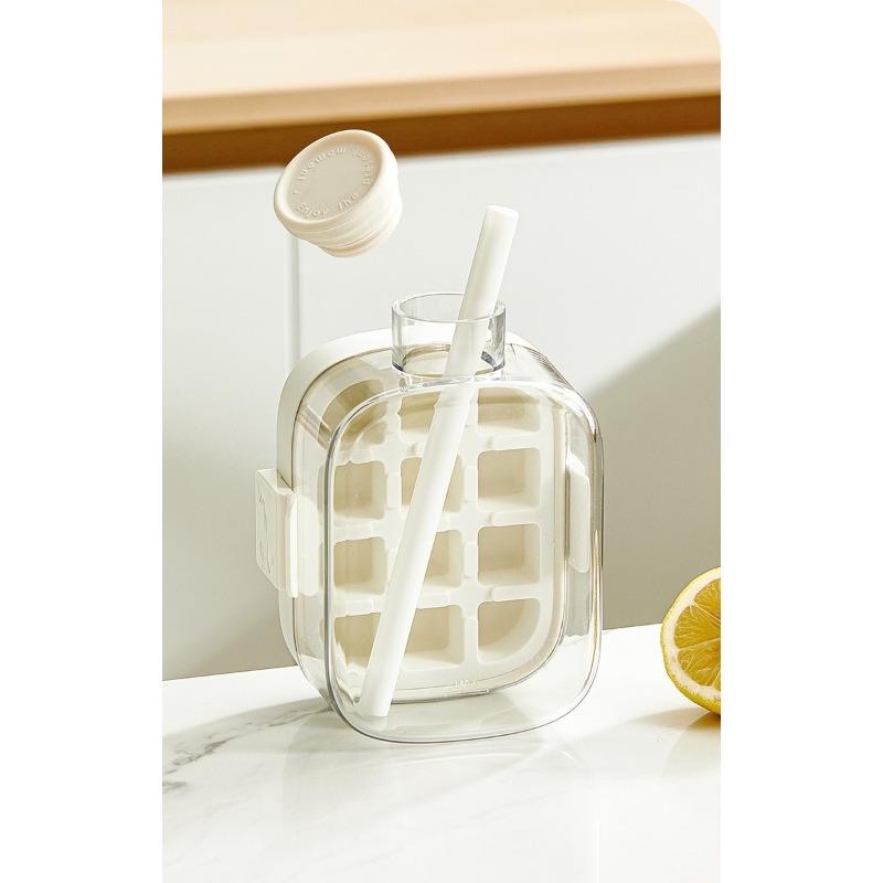 

New Ice Cube Mold - Pressed-style Ice Cube Tray for Home Use, Food-grade Refrigerator Ice Cube Box, Water Jug, DIY Freezing Ice Cube Gadget 500ml белый