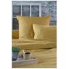 1 Taie d'oreiller percale de coton uni 63 x 63 cm Elysee moutarde