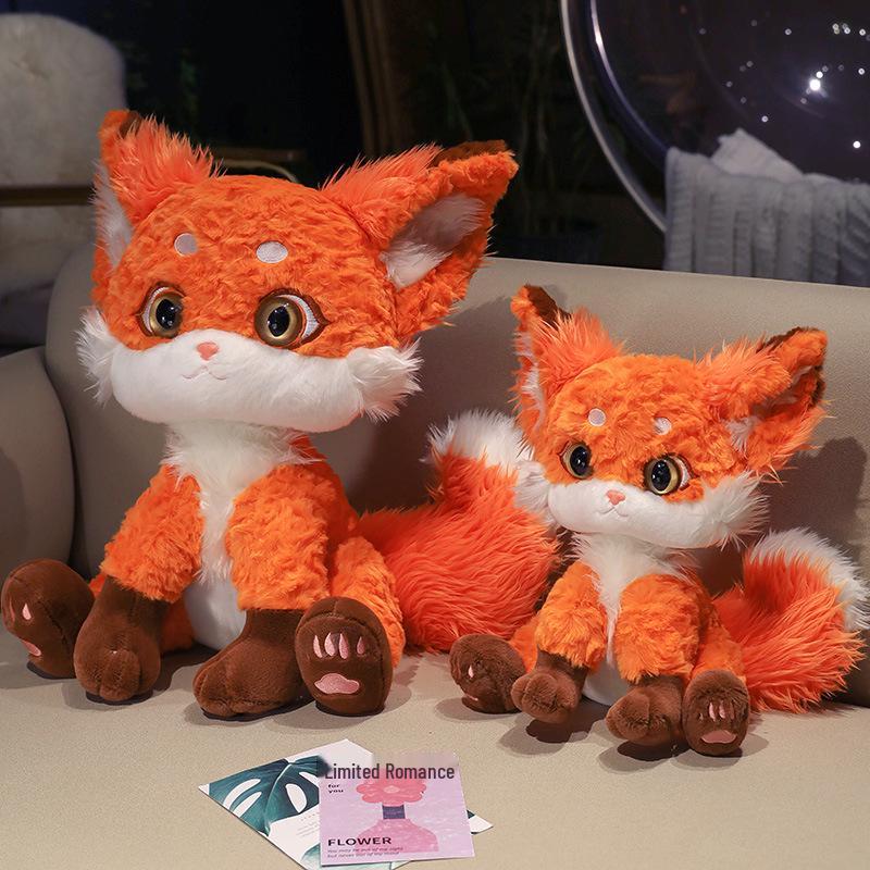 Cute Snow Fox Plush Toy - Adorable Hug Pillow & Birthday Gift for Kids