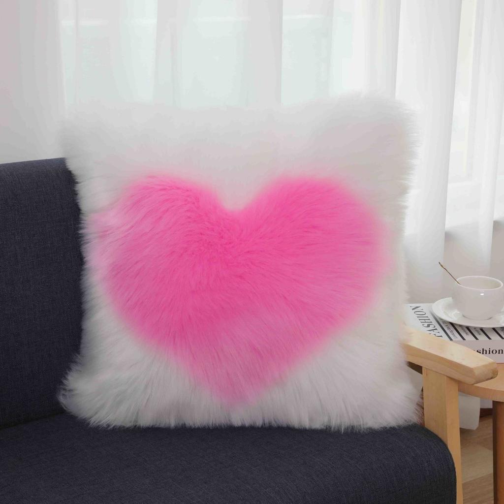 Flauschiger Kissenbezug aus Fell, langer Kissenbezug aus Plüschwolle, dekorativer weicher Kissenbezug für den Winter für Schlafsofa, Dekokissen