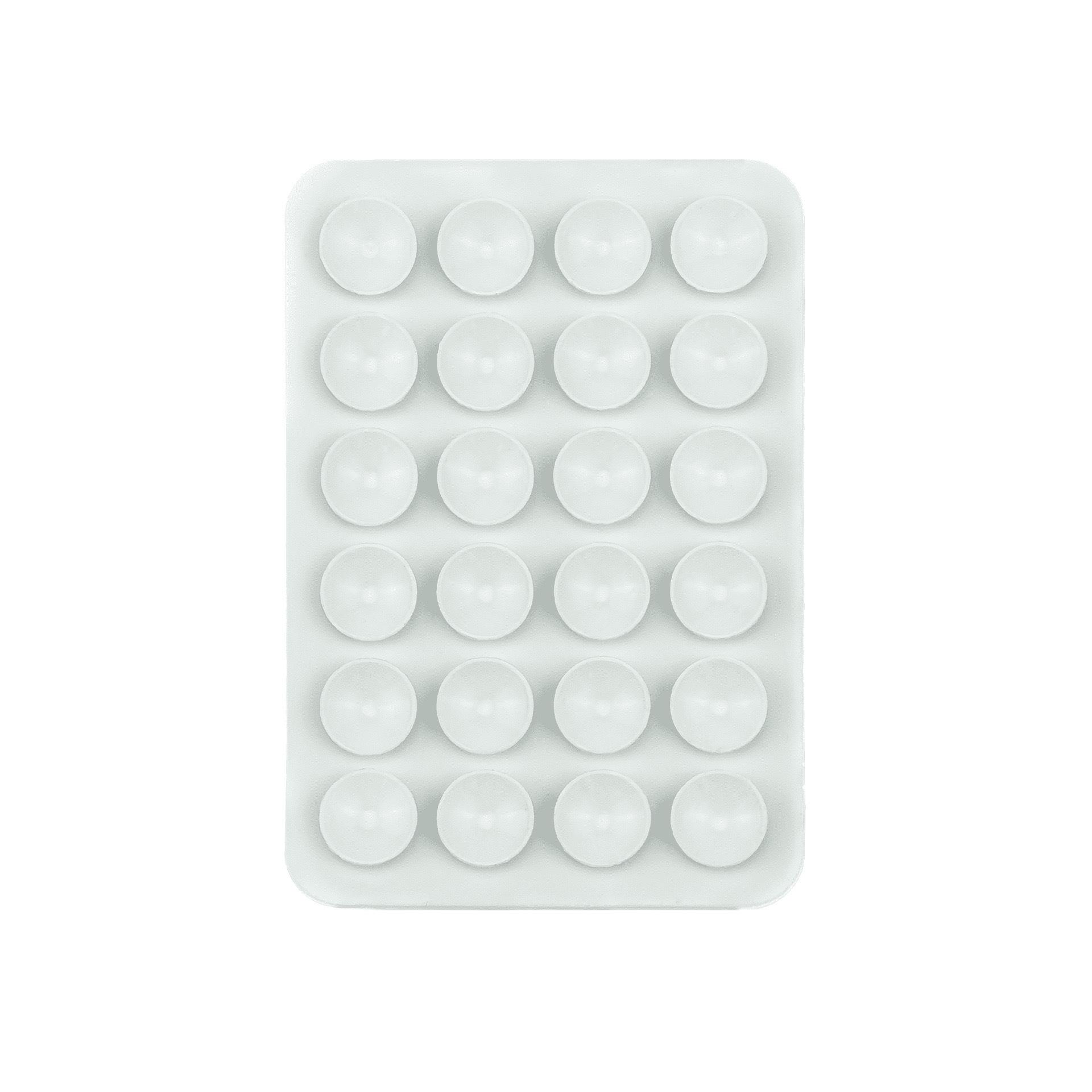 

2PCS Двостороння силіконова накладка для присоски для мобільного телефону, клейка силіконова гумова присоска для фіксованої накладки білий