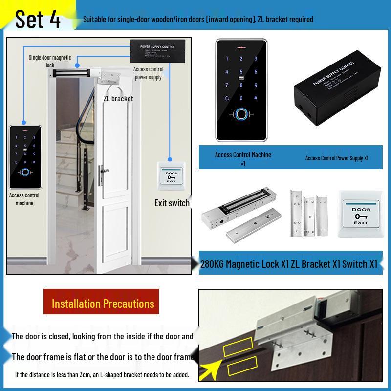 All-in-One Waterproof Fingerprint Access Control System with Password and Card Swipe