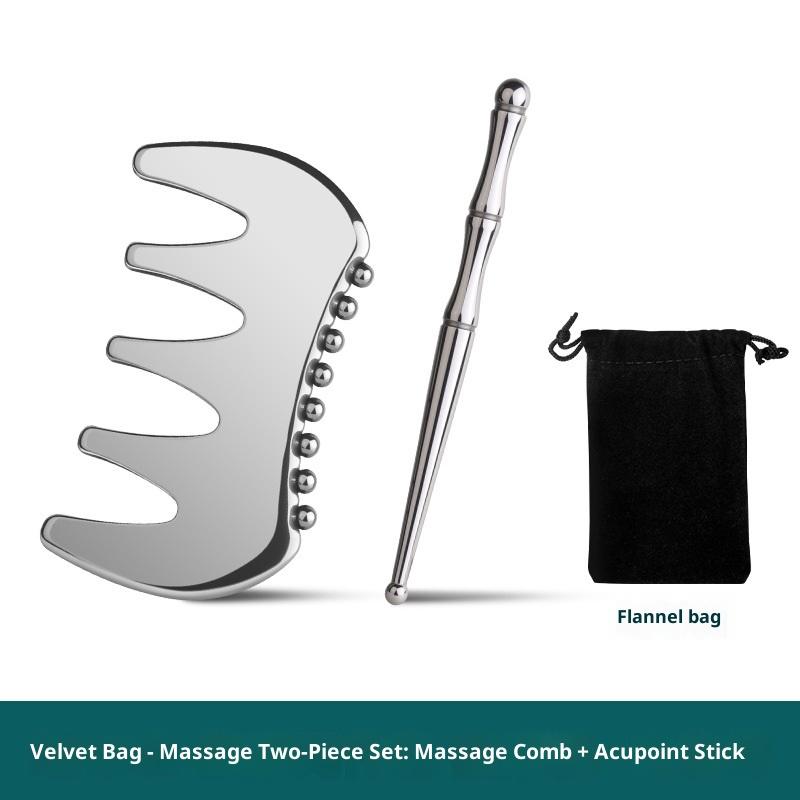 Stainless Steel Gua Sha Massage Tool – Facial and Body Scraping Plate for Neck, Back, and Facial Therapy