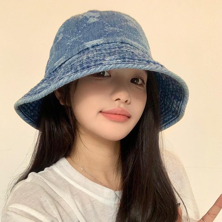 Summer Versatile Hat Female Retro Cowboy Bear Bucket Hat Washbasin Hat Bucket Hat