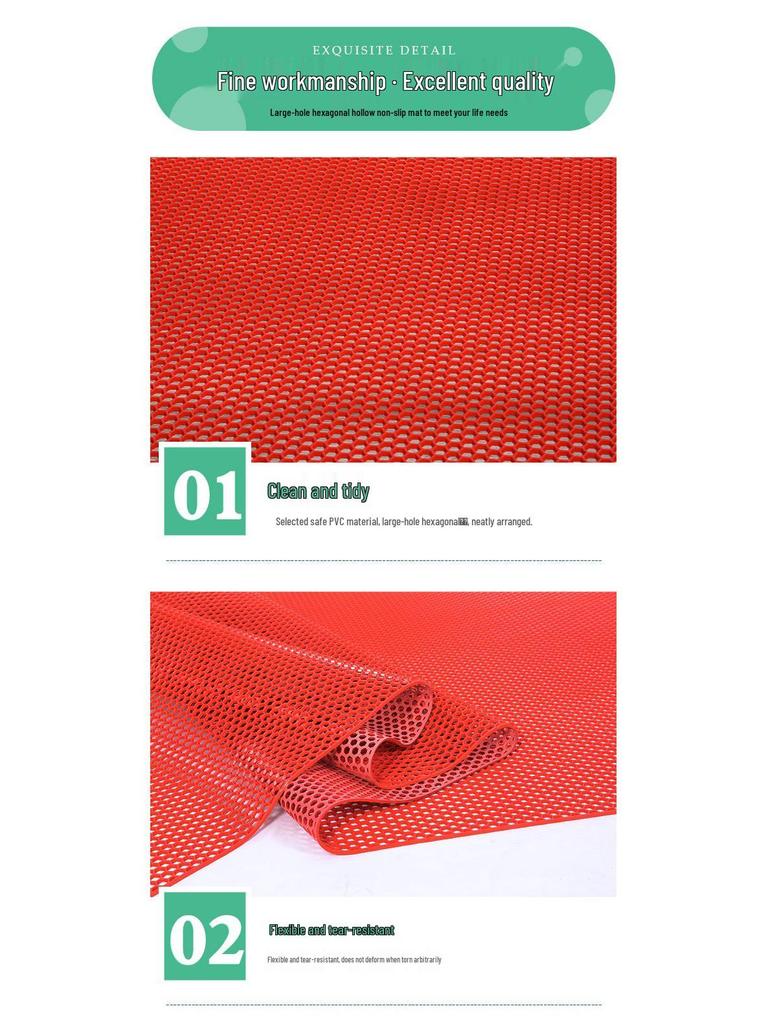 Anti-Slip Waterproof PVC Mat for Bathroom, Shower, and Doorway