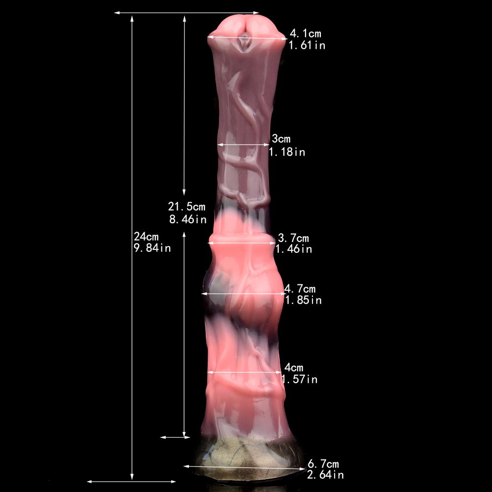 YOCY Knoten Pferde Penis Anal Dildos Vaginal G-Punkt Stimulator Tierischer Penis Silikon Anal Plug Sexspielzeug für Frauen Männer Masturbator