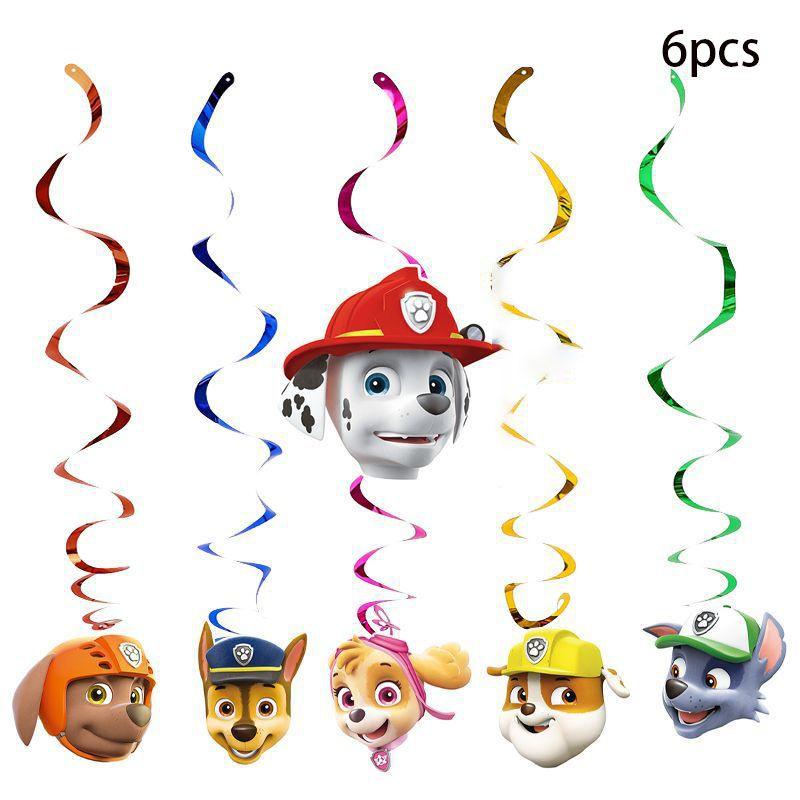 Paw Patrols Party Supplies Balloons Banner Cupcake Toppers Kids Birthday Decor