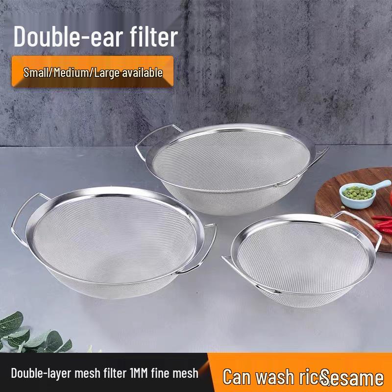 Stainless Steel Rice and Vegetable Washing Sieve with Draining Basket