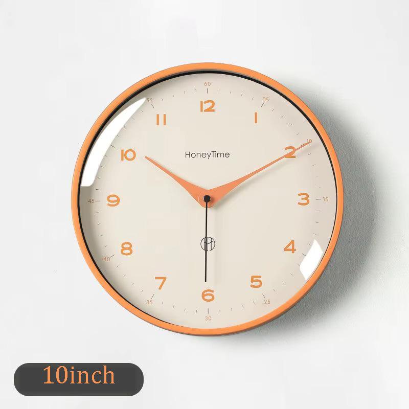 12/10 Inch Silent Wall Clock Non-Ticking Quartz Battery Operated Modern Decorative Clock for Home Bedroom Office Decro