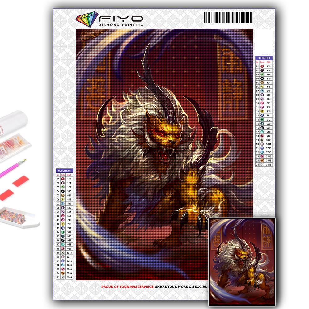 5D DIY Diamond Painting Ferocious Animal Cross Stitch Diamond Art Embroidery Mosaic Home Deco