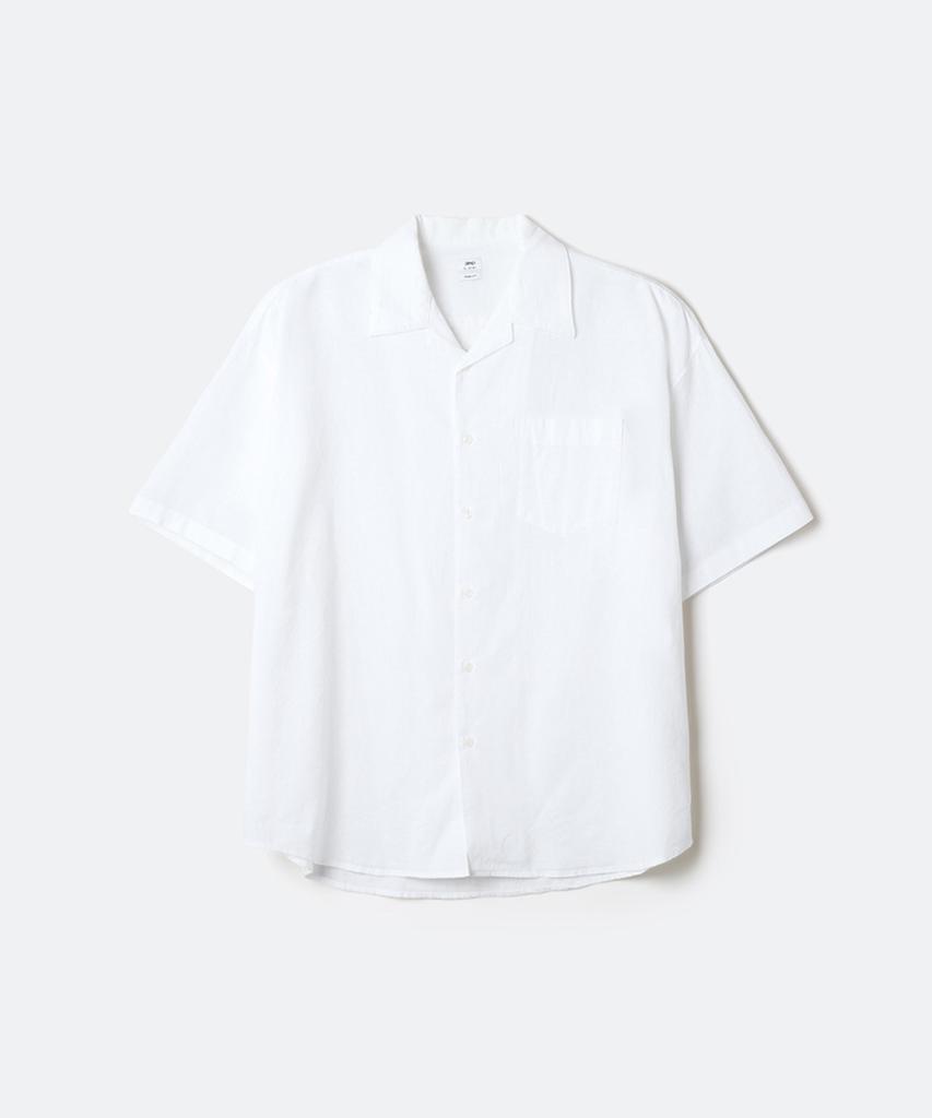 Seupao [Linen Blend] Oversized Short Sleeve Shirt_Spywg25M04