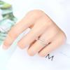 Trendy Adjustable Pure Silver Open Ring for Women - Fashionable Index Finger Design