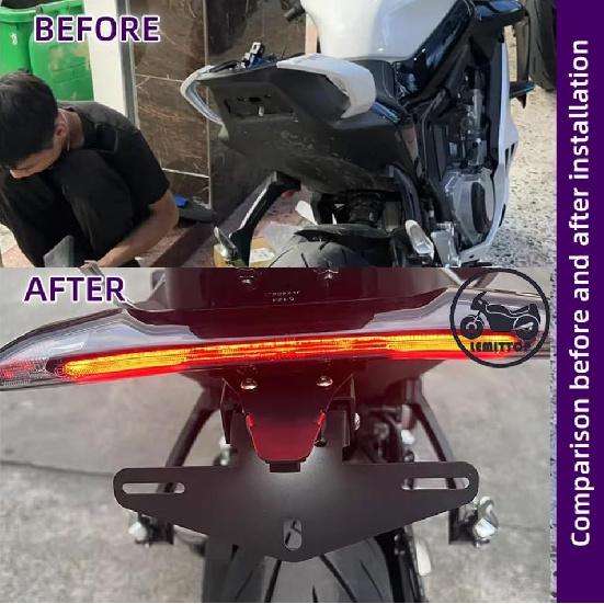 Off-Road Motorcycle Folding Rear License Plate Holder Fender Eliminator Kit Competible With Motorbike 675NK 675 NK 675 SS CF Moto 675SR 675 SR SR-R