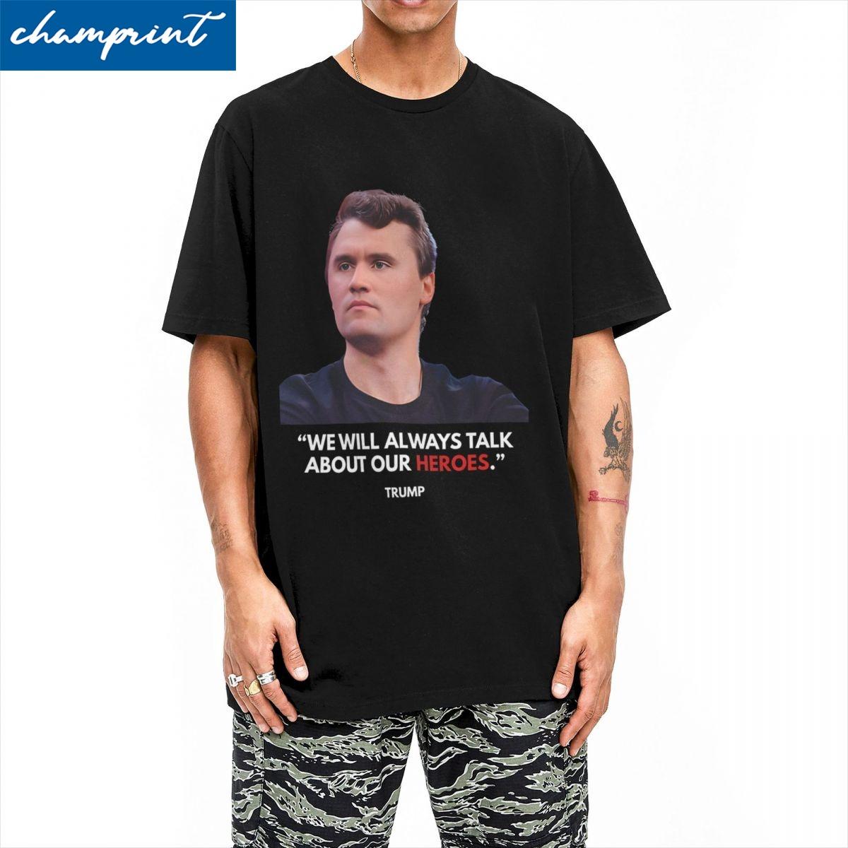 

Retro A True Patriot Voice Designs Charlie Kirk T-Shirt Unisex Cotton Short Sleeve Round Neck Summer Tops S разноцветный