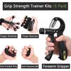 Grip Strength Trainer Kits Forearm Strengthener with Adjustable Resistance Strengthener Set Finger Strengthener Hand Gripper.