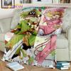 3D Cartoon Captor Anime Cute Card Sakura Blanket,Soft Throw Blanket for Home Bedroom Bed Sofa Picnic Office Cover Blanket Kids