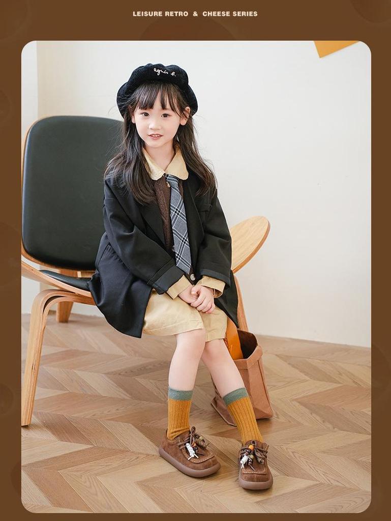 2025 Winterprinzessin Retro Kleine Leder Birkenstock Schuhe für Mädchen