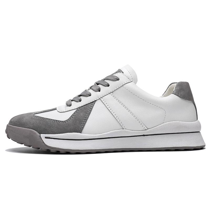 2021 autumn and winter new running small leather shoes women's versatile flat-bottomed sports and leisure shoes retro board shoes tide