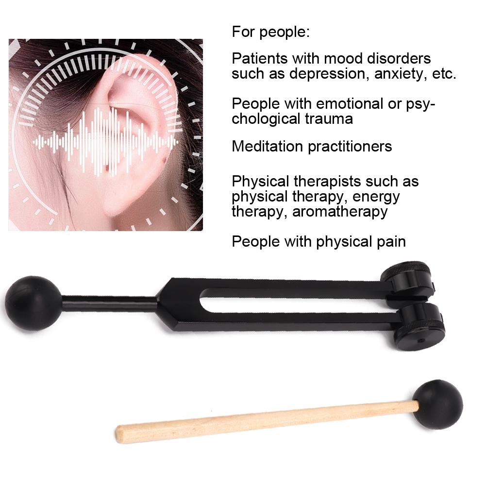 Aluminum Alloy OM136.1 Frequency Tuning Fork Yoga Meditation Tuning Energy Fork With Hammer