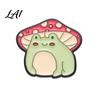 Enamel Safety Pin Brooch Pin Frog Mushroom Design Lapel Glaze Bright Color Badge Cartoon with Standard Versatile for Clothing Bags Hats Shoes