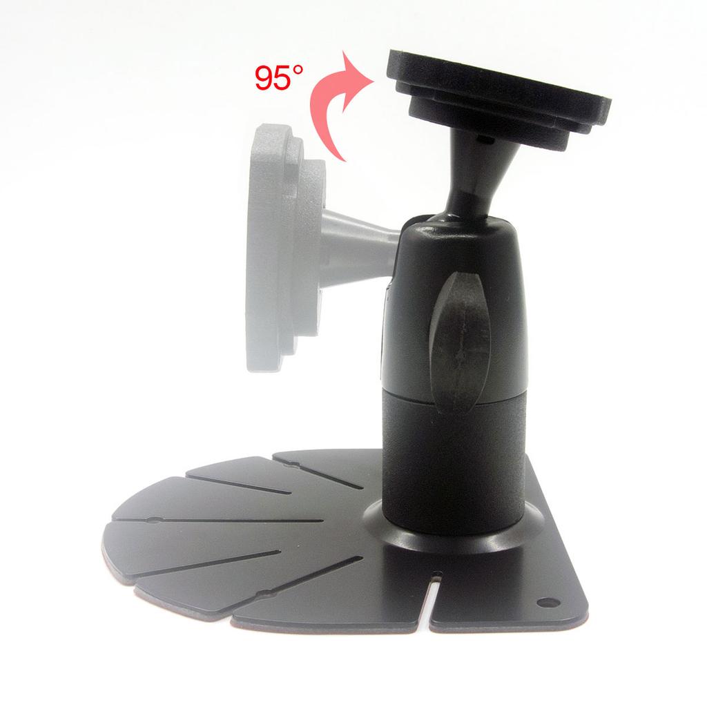 ANSHILONG Standard Dashboard Mirror Dash Cam Mount Bracket Arm for Car Monitor DVR with 3 x 3 cm Screw Spacing Pad