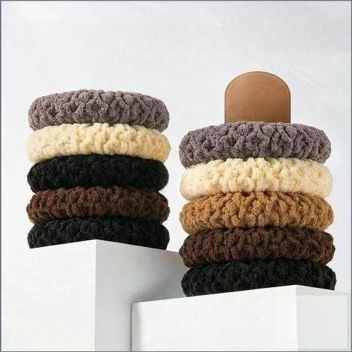 10pcs Thickened Hair Band  Coffee-colored Hair Tie  Cream-tied Ponytail Rubber Band  Simple and Elegant for WomenElasticity Durable  High-end Feel