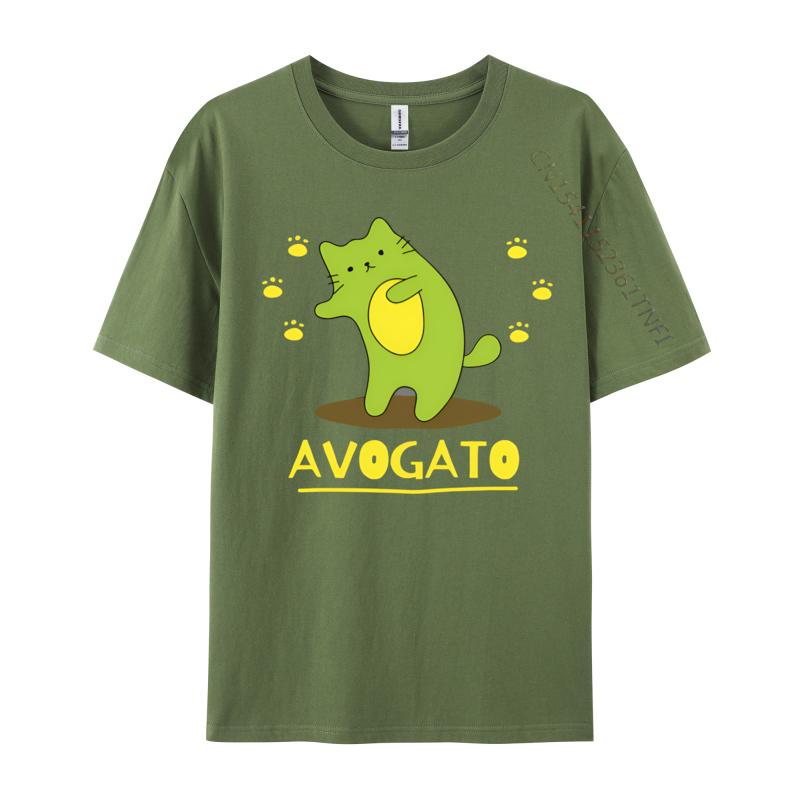 Avogato Cat Avocado Cute Funny Meow Tshirts Printed Tee Party Premium Cotton Tops Classic Tops Tees Cute Pet Tshirt