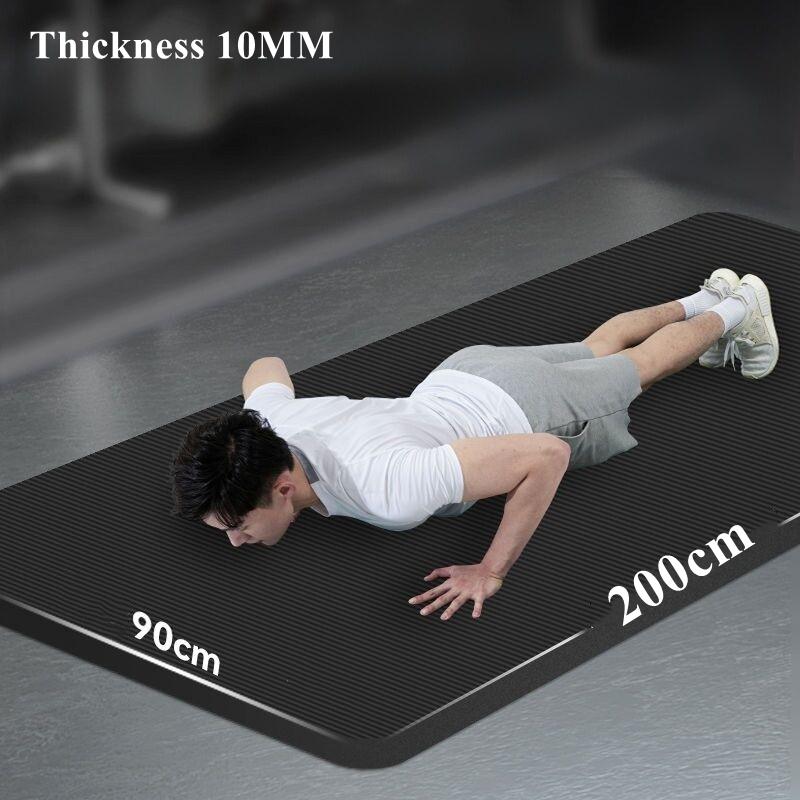 200/185×80/90Cmyoga Mat Travel Fitness Exercise 10Mm Thicknesses For Yoga Pilates Floor Workouts Thicken Widen Moisture-Proof