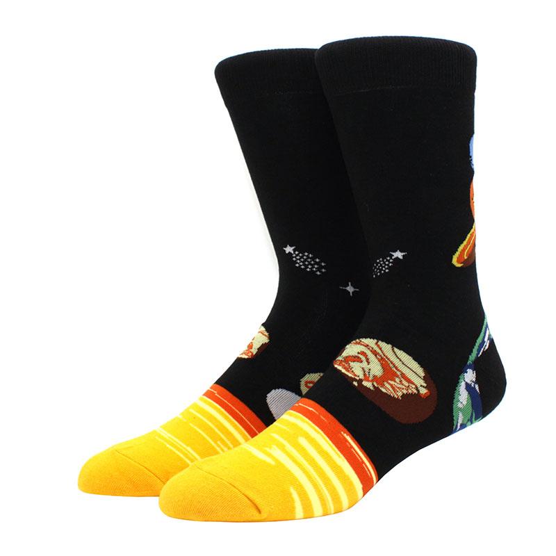 Large Size New Happy Funny Couple Trendy Socks Funny Personalized  Cartoon Jacquard Long tube cotton socks