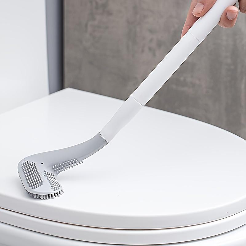 Ergonomic Toilet Brush with Detachable Head and Soft Rubber Bristles for Comprehensive Bathroom Cleaning