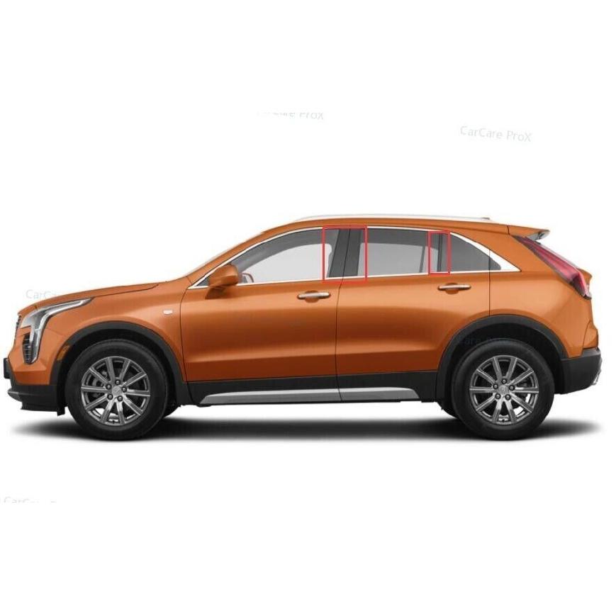 ABS Bc Pillar Panel Window Painted Black Trim Covers For Cadillac XT4 2019-2023