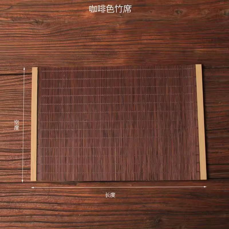 Handmade Bamboo Tea Mat with Hemming - Chinese Zen Tea Ceremony Table Runner, Heat-Resistant Coaster, Kung Fu Tea Accessories