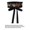 Floral Pattern Wide Waistband Soft Breathable Fabric Belt Adjustable Ties For Hanbiuk Modern Outfits