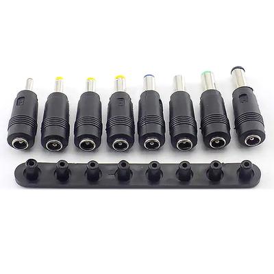 8Pcs Universal Laptop Dc Power Supply Adapter Connector Plug Ac Dc Jack Charger Connectors Power Adapter Conversion Plug