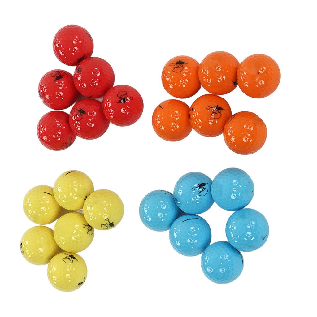 Sada 24 golfových míčků, gumové, barevné, odolné, 2vrstvé, golfové míčky pro hráčky začátečníků