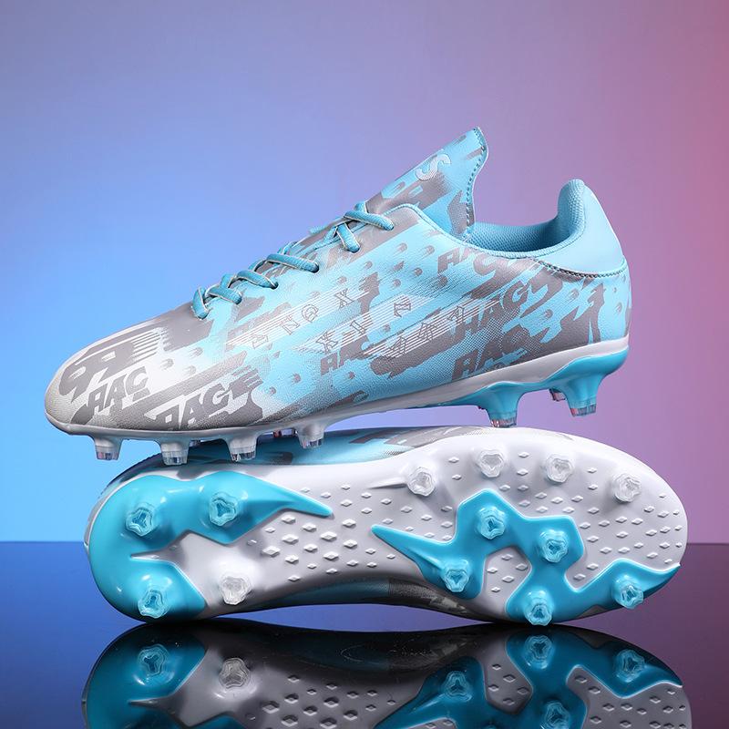 

High-end microfiber football shoes low-top gum TPU long nails rubber broken nails football shoes 34