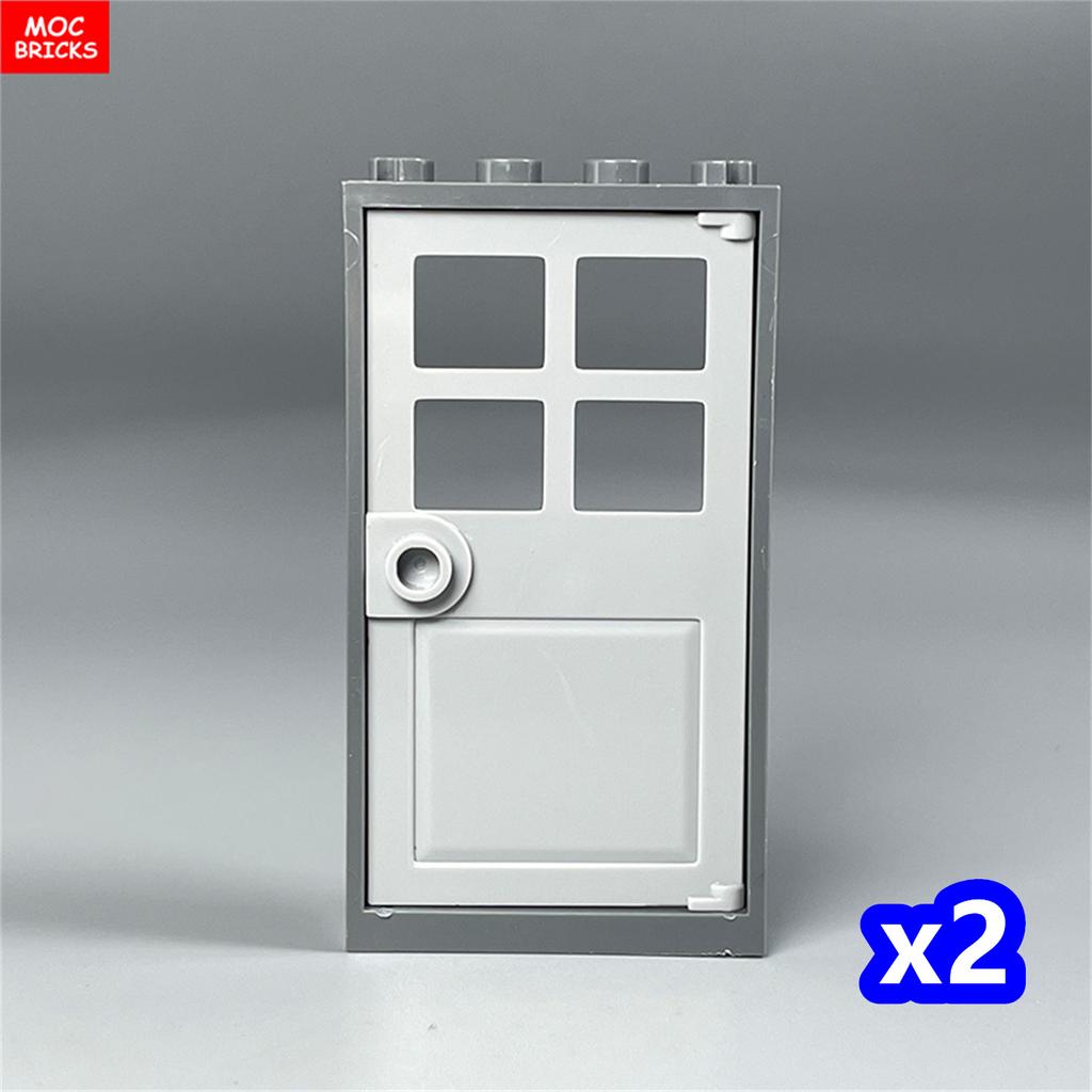 MOC Bricks Door 1x4x6 Window Fence Gate DIY Garden House Architecture Accessories Building Blocks Children's Toys