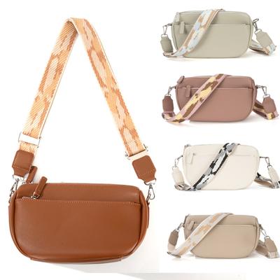 Bolsas de Ombro Bolsa Transversal Feminina da Moda - Bolsa de Ombro Elegante de Grande Capacidade com Zíper e Alça Larga Ajustável (Casual Boho Chic)