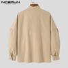 INCERUN Herren Frühling Krawatten Casual Loose Shirts Übergröße