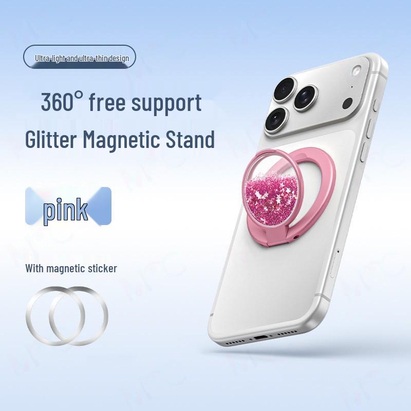 Magnetic Alloy Phone Stand: Multi-functional Desktop Holder for Universal Use