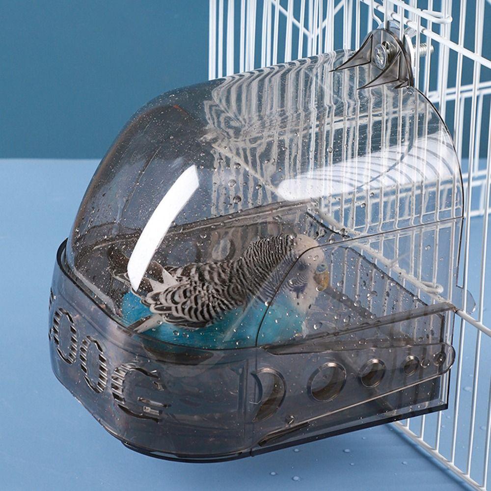 Anti-Slip Parrot Bathtub Wall Mount Bird Bath Box Bird Cage Accessories Bird Shower Box  Pet Cage