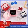 Valentine's Day Bow Necklace Box - Jewelry Gift Box with Lid and Base