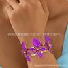 Sexual Fashion Pattern Hollow Bracelet Atmosphere High Sense Temperament Versatile Dripping Oil Flower Hand