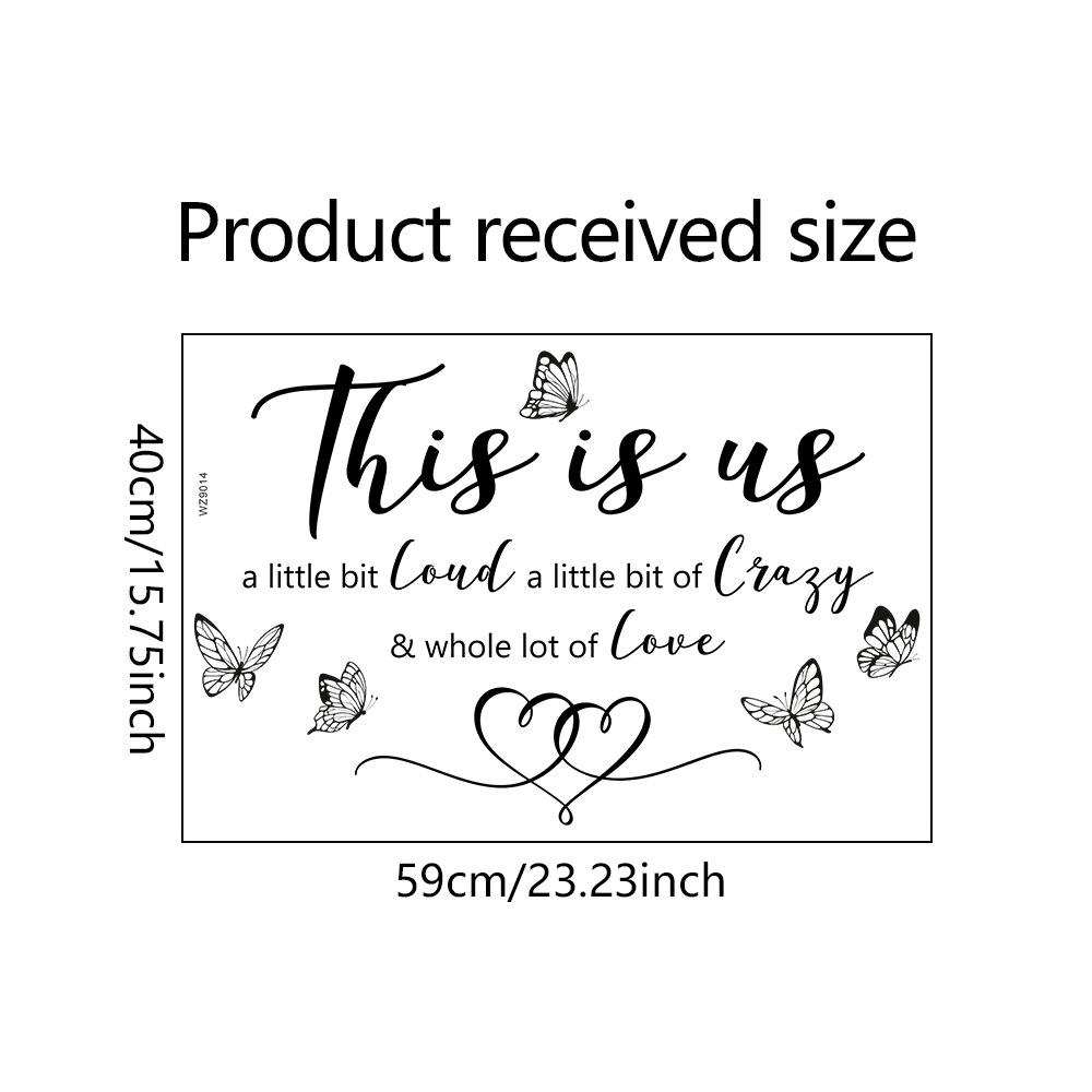 

WZ9014 Английский Слоган Бабочка Любовь Спальня Гостиная Крыльцо Домашний Декор Наклейка На Стену 40*59cm/WZ9014