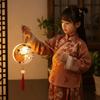 Shadow Box Style Moon Goddess Lantern Translucent Warm Backlight Paper Cut Shadow Lamp Cell Battery Operated Circular Wood