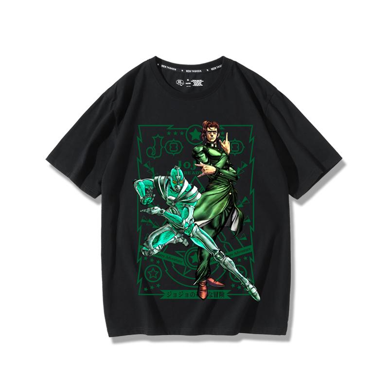 JoJo's Bizarre Adventure anime potlač postáv letné pánske 100% bavlnené tričko vonkajšie ležérne pohodlné trendové streetwear